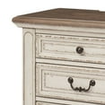 thumbnail image 3 of BenJara Beny 27 Inch Nightstand with 3 Drawers, Black Handles, White Wood Finish, 3 of 6