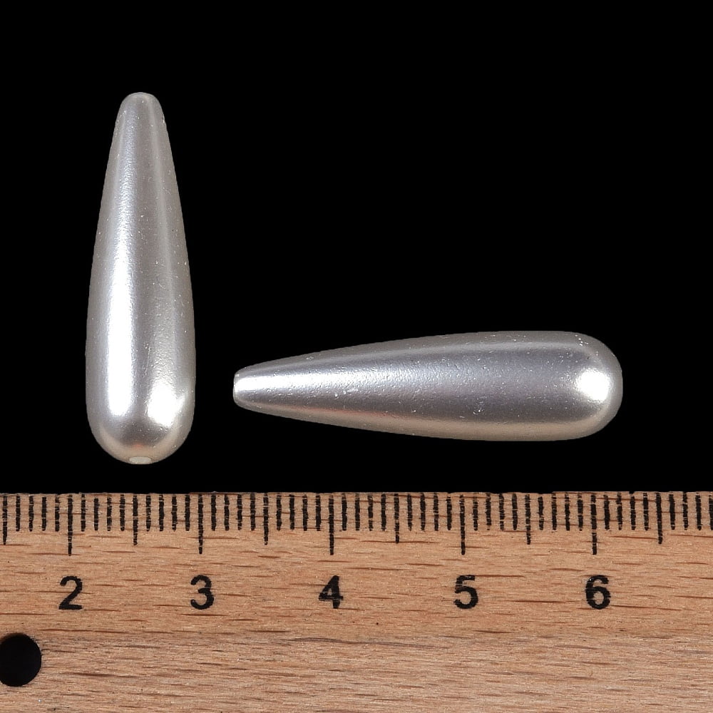 500 g Plastic Imitation Shell Pearl Beads Teardrop Seashell Color 29.5x8.5x8.5mm Hole: 1.5mm 500pcs/500g