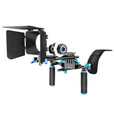 Neewer DSLR Rig Kit Shoulder Mount Rig with Follow Focus and Matte Box f