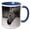 Blue/White, variant on 3drose, Zebra in Black and White, 15oz Mug