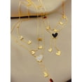 thumbnail image 2 of Zhuge Colgante de collar hecho a mano, collar con colgante de corazón de doble capa (oro, corazón blanco), 2 of 5