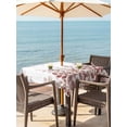 thumbnail image 3 of Outdoor Tablecloths with Umbrella Hole & Zipper, Spring Reddish Brown Eucalyptus 60x60 Inch Square Tablecloths, Botanical Leaf Country Waterproof Table Cloth, Patio/Pool/Picnic Table Covers, 3 of 8