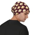 thumbnail image 4 of Easygdp Golden Christmas Balls Knit Beanie, Soft Beanie Hat, Daily Beanie in Fine Knit for Women Men Winter, 4 of 7