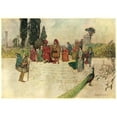 thumbnail image 3 of Warwick Goble 24x18 Black Modern Framed Museum Art Print Titled - The Prince and Zoza, with the Story-Tellers (1911), 3 of 5