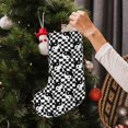 thumbnail image 5 of Uemuo Ying Yang Checkered Print Christmas Stockings, 18inch Xmas Hanging Stocking Decorations for Christmas Party Family Decor, 5 of 7
