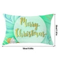 Blue Christmas Velvet Printed Lumbar Pillow Covers and Sofa Cushion
