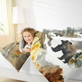 thumbnail image 4 of Erosebridal Cartoon Bear Comforter Sets King Size,Woodland Animal Comforters & Duvets,Cmountain Tree Bedding King Comforter Set,Microfiber Bedroom Decor Reversible，3-Piece, 4 of 8