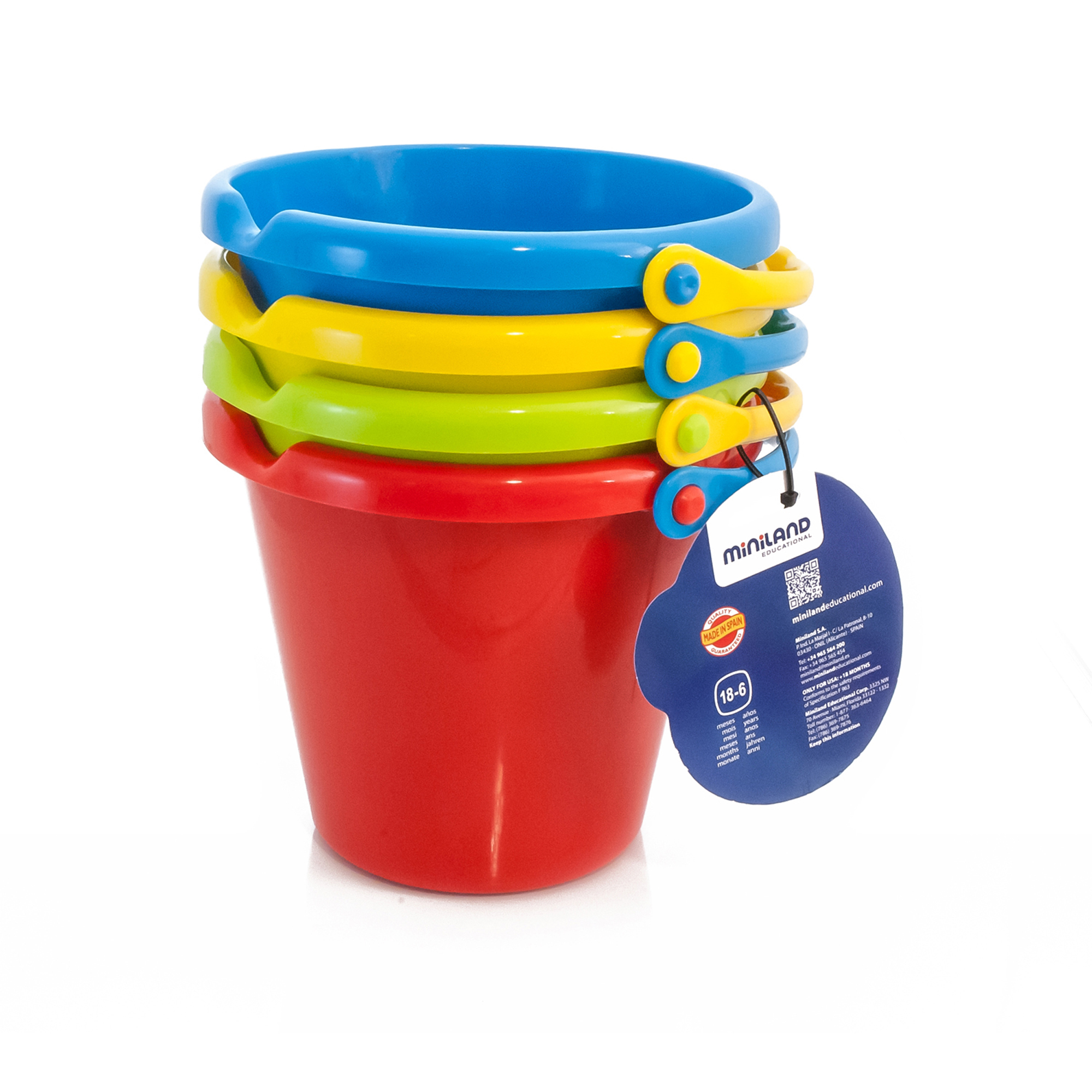Miniland Educational Buckets, Set of 4