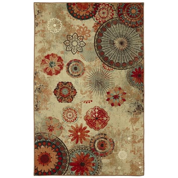 Mohawk Home Alexa 5 X 8 Multicolor, Mohawk Throw Rugs With Rubber Backing