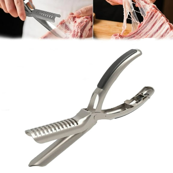 Bohorizon Rib Membrane Removal Tool, Rib Prep Tool, Stainless Steel BBQ Rib Skinner Tool