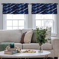 thumbnail image 4 of LALILO Kitchen Curtain Valance Bold With Short Grunge And Rod Pocket Window Curtain 52"x 18" Set of 2, 4 of 5
