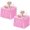 Pink, variant on White Square Tableloths 34x34 Inch 2 Packs, Stretch Fitted Square Table Cloth Washable Fabric Card Table Cover with Pleated Ruffle Skirt for Dining, Kitchen, Buffet Parties, Trade Show, Vendor Stand