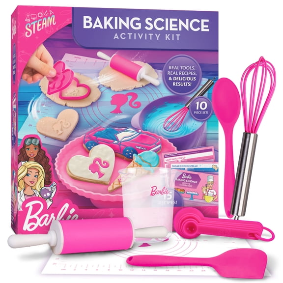 Barbie Kids Baking Set with 10 Real Tools and 15 Recipes, Ages 6-12