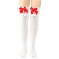 thumbnail image 6 of EnJoCho Clearance Fall Socks Women Ladies Solid Color Cartoon Christmas Decorated Knee Socks for Christmas Party Sweet Cute Stockings Adult Xmas Themed Charming Socks Heated Socks, 6 of 6