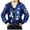Blue, variant on Tiweut Casual Jackets Womens Reversible Sequin Long Sleeve Hooded Zipper Style Loose Fit Outerwear Blouses Blue,L