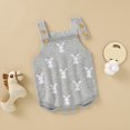 thumbnail image 2 of JAJAHO Baby Girls Easter Bunny Bodysuit Adjustable Straps Knitted Cute Rabbit Design Summer Toddler Girl Romper Clothes 0-18M Trendy Onesie, 2 of 9