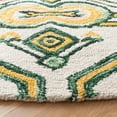 thumbnail image 3 of SAFAVIEH Aspen Eirann Southwestern Wool Area Rug, Ivory/Yellow, 7' x 7' Round, 3 of 8