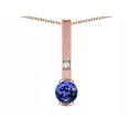 thumbnail image 3 of Star K � Round 6mm Simulated Tanzanite Bar Pendant Necklace, 3 of 9