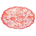 thumbnail image 2 of (2 pack) The Pioneer Woman Floral Melamine Salad Plate, Coral, Scalloped Edges, Dishwasher Safe, 2 of 9