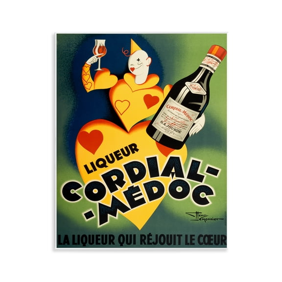 Stupell Industries Retro Vintage Wine Advertisement Food & Beverage Painting Unframed Art Print Wall Art, 11 x 14