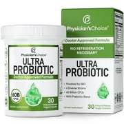 Physician's Choice Ultra Probiotic - Soil Based - Advanced Probiotic - Probiotics for Women & Men - Digestive Health - Supports Occasional Constipation, Gas & Bloating, 30 ct