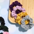 thumbnail image 2 of Pack of 16pcs Cotton Hair Scrunchies Single Jersey Solid Color Ponytail Holders Elastic Hair Ties for Women Accessories, 2 of 15