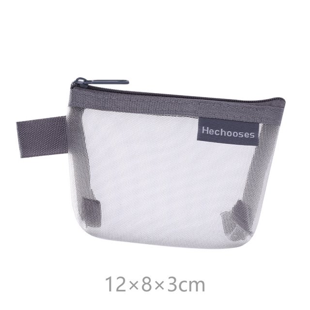 Bolsa organizadora de monedas, bolso bonito de malla, lápiz labial, tarjetas de nailon, bolsa para monedas, almacenamiento de artículos pequeños, Mini bolsa de cosméticos, estuche de oficina