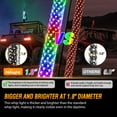 thumbnail image 2 of Nilight LED Fat Whip Light 1PC 2FT RGB Lighted Antenna Whips with Remote & App Control DIY Chasing Patterns Brake Reverse Lights for ATV UTV Polaris RZR Can-am Dune Buggy Pickup Trucks Jeep, 2 of 9