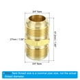 thumbnail image 2 of Uxcell 3/4 SAE Male x 3/4 SAE Male Brass Flare Union Connector, 3 Pcs Gas Adapter Brass Tube Coupler Pipe Fitting, 2 of 6