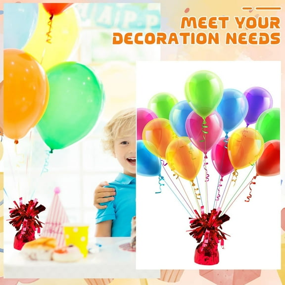 HmNPlay Heavy Duty Balloon Weights Metallic Balloon Anchors Reusable Party Decorations Elegant Balloon Holders for Birthday Wedding Baby Shower Graduation Holiday Events