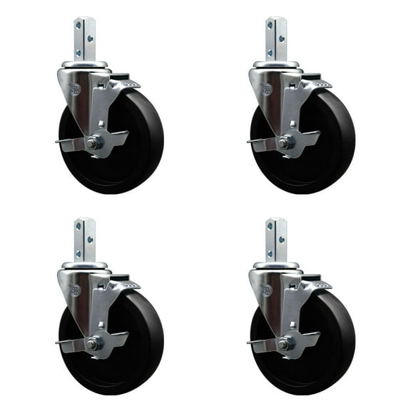 Regency 600CASTPRE4P Replacement Caster Set with Brakes - SCC