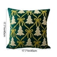 thumbnail image 3 of Deeceymbur Velvet Bow Pillowcase Christmas Decoration Green Blue Holiday Decor Festive Accent Pillow Cover, 3 of 6