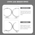 thumbnail image 3 of VERDANVERSE 20Set Metal Rings for Crafts Circular Silver Binding Rings Home Use Office Use School Use, 3 of 7