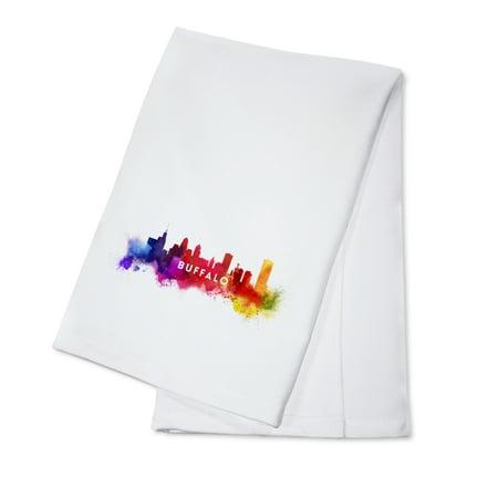 

Buffalo New York Skyline Abstract (100% Cotton Tea Towel Decorative Hand Towel Kitchen and Home)