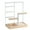 White, variant on Senya Jewelry Organizer Stand Vertical Earring Holder with Organizer Mesh and Wooden Tray Space Saving Earring Display Stand Large Capacity Jewelry Holder Organizer for Earring Ring Watch Necklace