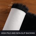 thumbnail image 4 of Black Area Rug,Artificial Sheepskin Bedroom Rug,Wool Bed Mat,Plush Carpet for Chair and Sofa Cushion Rectangular Area Rug (Black,60 X 90 CM), 4 of 5