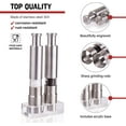 thumbnail image 2 of Click n’ Spice Salt and Pepper Grinder Set, Spice Grinders, Salt and Pepper Mill, Shaker, Thumb Press, Stainless Steel, 2 Pack, 2 of 7