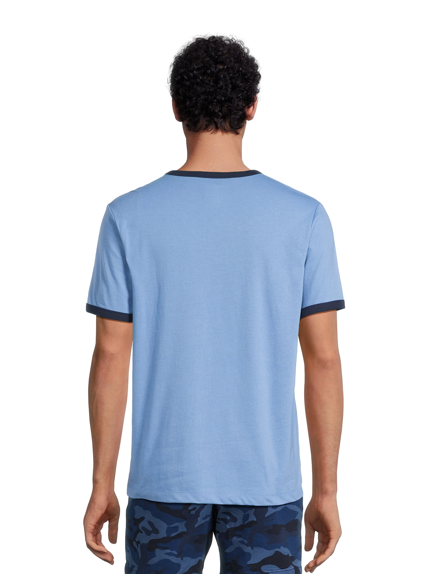 George Men’s & Big Men's 2-Pack Ringer Tee with Short Sleeves, Sizes S-3XL