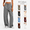 Gray, variant on happyYEE Women's Barrel Sweatpants, Straight Leg Athletic Workout Jogging Pants, Fall Drawstring Elastic Waist Casual Bottoms with Pockets L