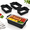 4, variant on 6-pack Foldable Chafing Dish Wind Guard, Black, For Buffet Events