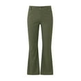 thumbnail image 5 of GHSOHS Mens Retro 70S Disco Pants Corduroy Bell Bottom Pants with Pockets Vintage Slim Fit Flared Trousers 60s Classic Comfort Cotton Work Pants Green,XL, 5 of 6