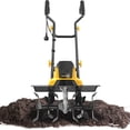 thumbnail image 2 of EVEAGE Electric Corded Garden Tiller and Cultivator, 120V 18-Inch 13.5AMP Rototiller Tool, 4'' - 8'' Tilling Depth Foldable Handle 6x4 Tines, 2 of 9
