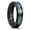 Black&Blue Green Sand-6mm, variant on 8mm Black Tungsten Rings, Men's Wedding Rings Blue Sand Inlay Domed Ring for Men Women, Comfort Fit, Durable, Size 8
