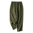 thumbnail image 1 of Women's Summer Solid Color Pocket Loose Elastic Haren Casual Pants - Polyester, Comfortable for Daily, 1 of 3