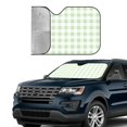 thumbnail image 3 of Kdxio Pistachio Green Checkboard Print Front Windshield Sun Shade,Folding Auto Sunshade for Car Truck SUV-Small, 3 of 7