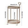 thumbnail image 3 of Wzzjkit Home Coffee Table Movable Shelf Sofa Side Table Cart Bedside Shelf with Wheels Shelf, 3 of 6