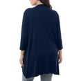 thumbnail image 5 of VBVC Women's Lightweight Open Front Cardigan, Long Sleeve Soft Stretchy Coat For Women, Ladies' Loose Fit Drape Duster With Pockets, Navy , S-2XL, 5 of 5