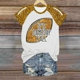 thumbnail image 5 of Womens Sequin Football Shirts 2025 Game Day Funny Graphic Short Sleeved Tops Summer Trendy Casual Pullover Tee Blouses, 5 of 5