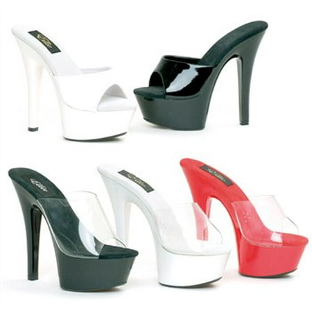 

Ellie Shoes E-601-Vanity 6 Heel Womens Mule Sandal. Clear/Black / 7
