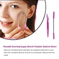 thumbnail image 4 of Eyebrow Stencil Reusable Shapers Hair Removal Template Face Threading Tool Shavers Folding Eyebrows Trimmer Makeup Tool for Girl Blue, 4 of 6